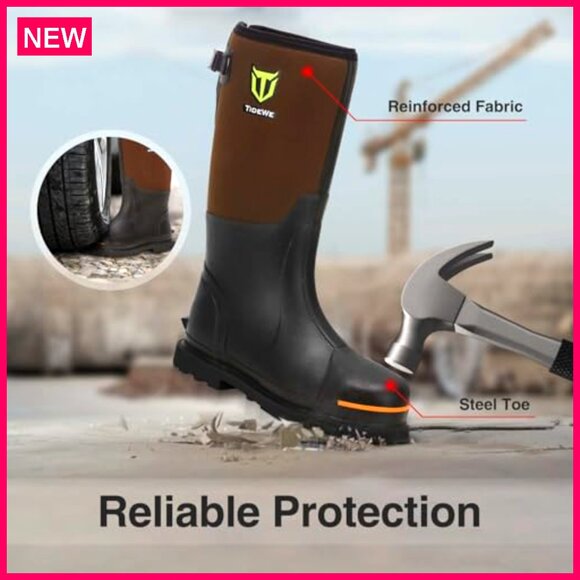 Steel Toe Work Boots Waterproof Anti Slip Hunting Size 7-13 main image 4